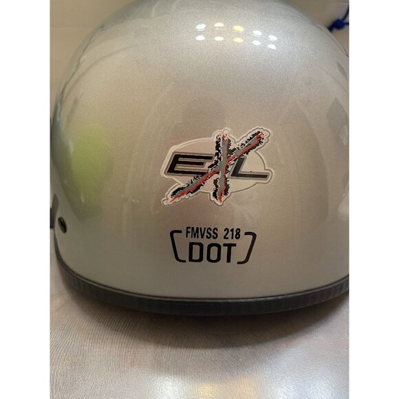 Shark Silver Half Shell Motorcycle Helmet DOT Biker Core Case Moto Lightweight - Picture 5 of 10